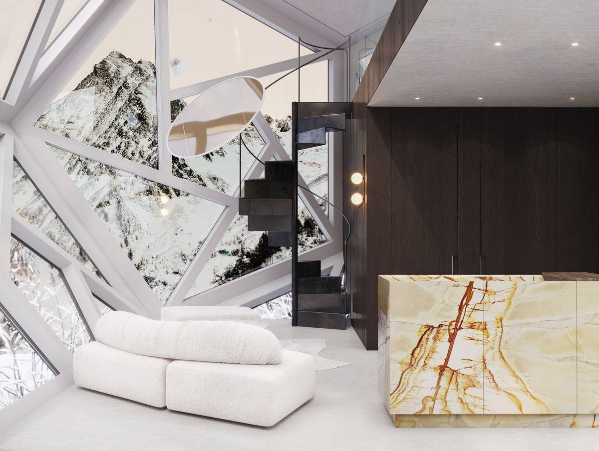 White Onyx Kitchen Counter
